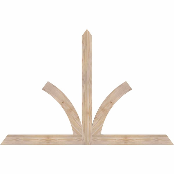 Ekena Millwork Richland Smooth Timber Gable Bracket, Douglas Fir, 60"W x 40"H x 1 1/2"D x 3 1/2"F, 16/12 Pitch GBW060X40X0204RIC00SDF - main